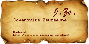 Jovanovits Zsuzsanna névjegykártya